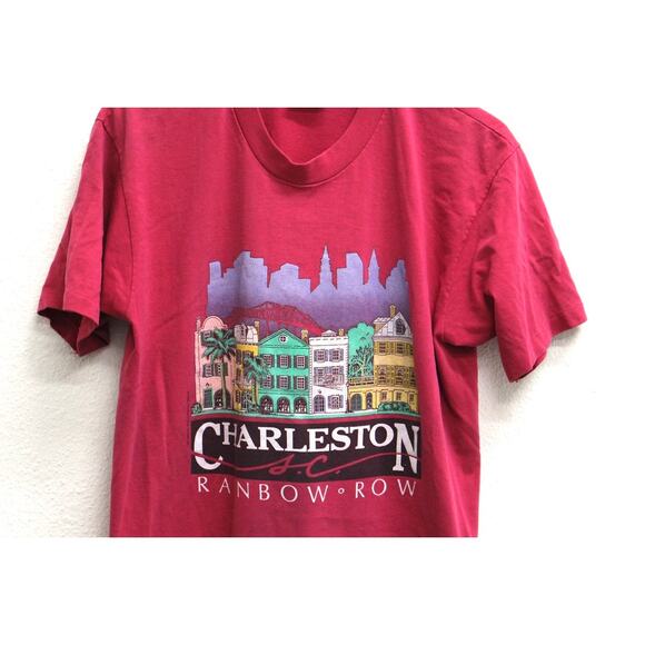 Vintage Charleston South Carolina Rainbow Row T Shirt Large - Picture 2 of 8